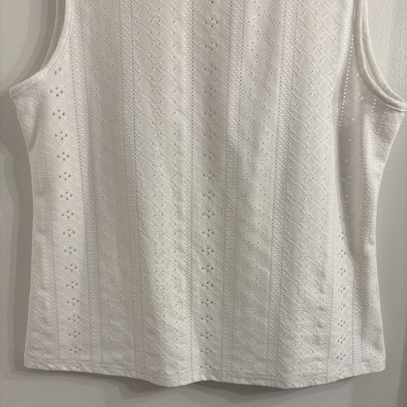 White Eyelet Tank Top - Picture 4 of 7